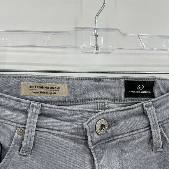 AG ADRIANO GOLDSCHMIED *Flawed* Legging Super Skinny Ankle Gray Jeans Size 29 - Picture 6 of 9